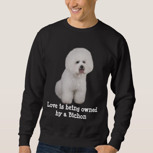 Sudadera Camiseta unisex preciosa de Bichon Frise (Anverso)