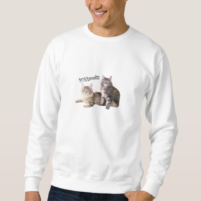 Sudadera Camiseta unisex PURRsonality de los gatos (Anverso)