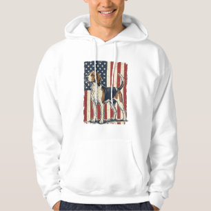 Sudadera Camiseta Vector Bandera Patriótica Vintage Hound D