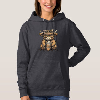 Sudadera Camiseta Vector Vintage de Café Vaca de las Tierra
