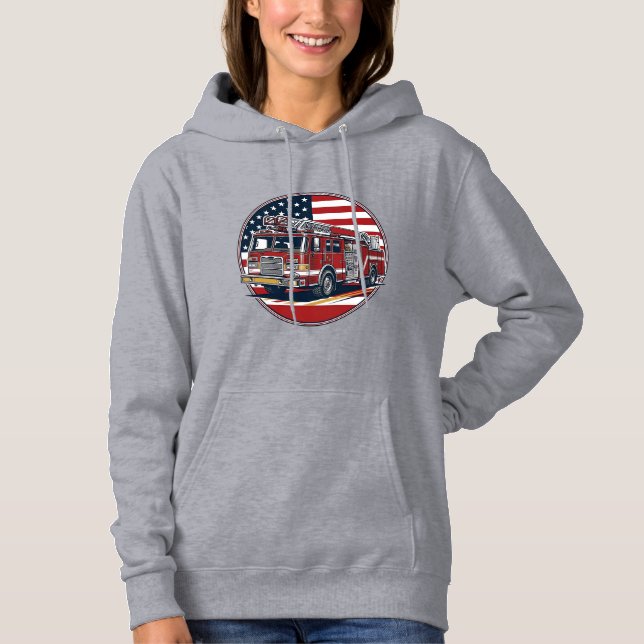 Sudadera Camiseta Vectorial de Círculo de Bandera Americana (Anverso)