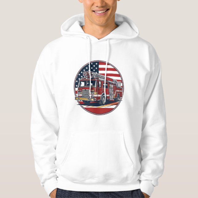 Sudadera Camiseta Vectorial de Círculo de Bandera Americana (Anverso)