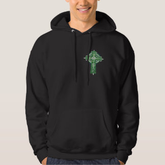 Sudadera Camiseta verde de la cruz céltica