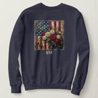 Sudadera Camiseta Vintage Americana Rosa y Bandera