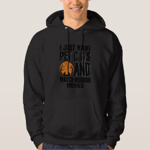 Sudadera Camiseta vintage de Halloween de terror de gatos d