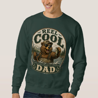 Sudadera Camiseta Vintage Oso de Pesca Papá Genial Reel