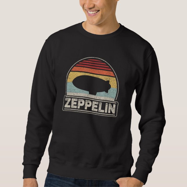 Sudadera Camiseta Zeppelin Vintage Retro Dirigible Ai (Anverso)