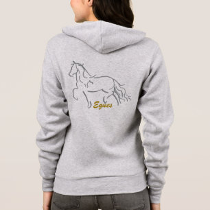 Sudadera Camiseta Zippered caballo frisio de Eques
