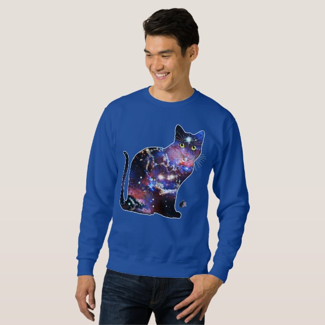 Sudadera Camiseta Zodiac Espacio En Gato (Anverso completo)