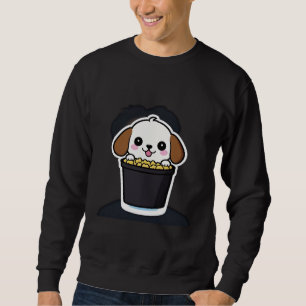 Sudadera CamisetaLindo perro de dibujos animados sentado en