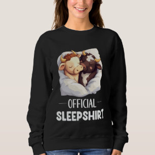 Sudadera Camisón Oficial Vaca Dormida Lindo Amante de los A