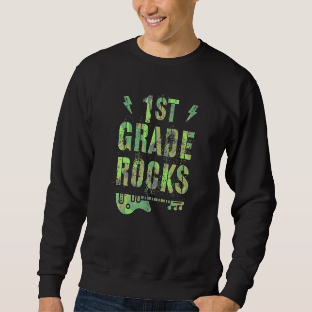 Sudadera Camo 1st Grade Rocks Camp Teacher Squad First Grad (Anverso)