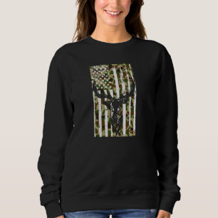 Sudadera Camo Caza Camo Bandera Ee. Uu. Camoflage Hunter Da