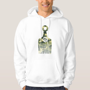 Sudadera Camo de paz afro-pelo