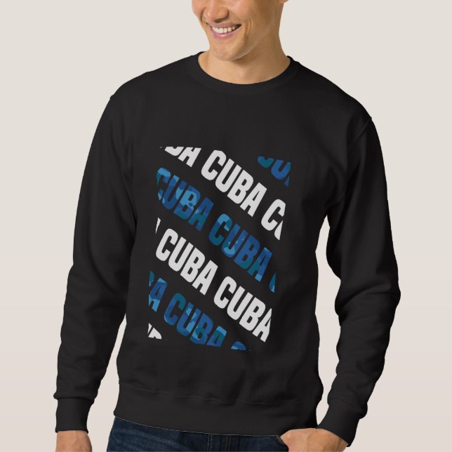 Sudadera Camo Pattern Blue Camoufling en Cuba (Anverso)