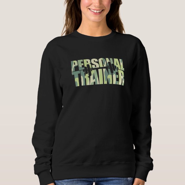 Sudadera Camo Personal Trainer Camp Fitness Wellness (Anverso)