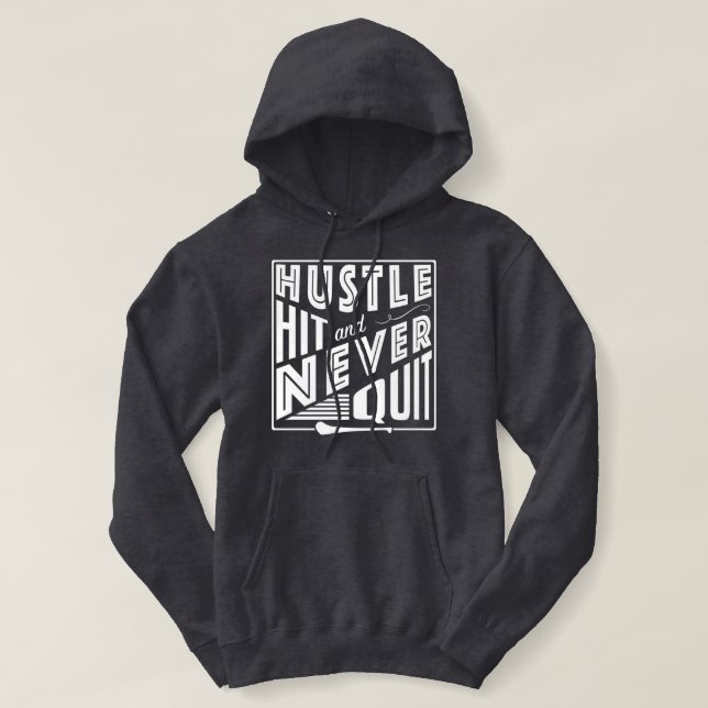 Sudadera Camogie Hustle Hit & Never Quit, Juegos Gaélicos G (Diseño del anverso)
