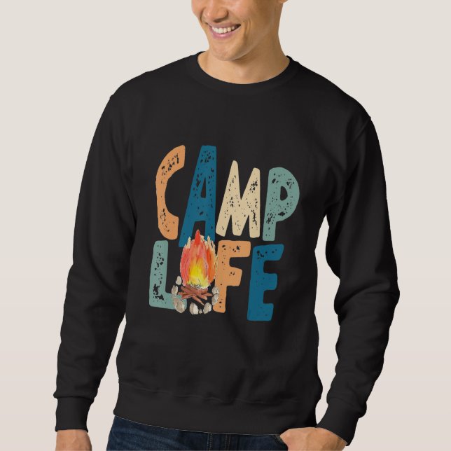 Sudadera Camp Life Groovy Vibes Matching Family Camping Sum (Anverso)