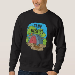 Sudadera Campamento Besties Camping Amigos Y Mochilero