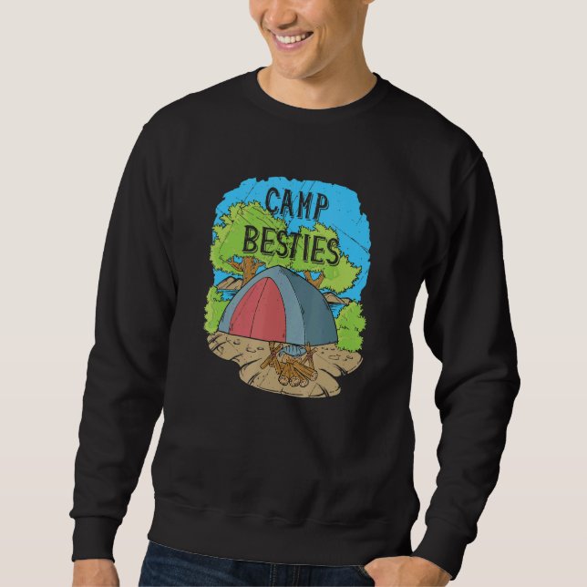 Sudadera Campamento Besties Camping Amigos Y Mochilero (Anverso)