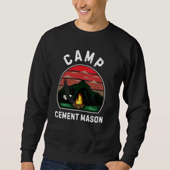 Sudadera Campamento Cement Mason Retro Camping Personal (Anverso)