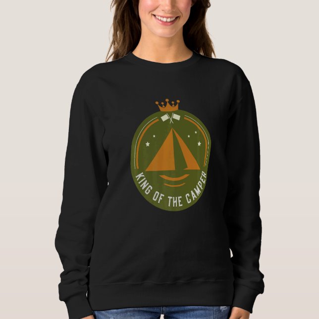 Sudadera Campamento De Camping King Of The Camper Camp (Anverso)