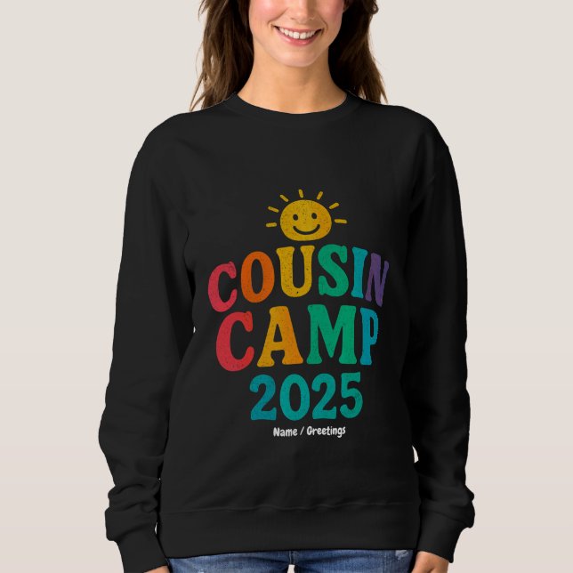 Sudadera Campamento de Primos 2025 Campamento de divertidos (Anverso)
