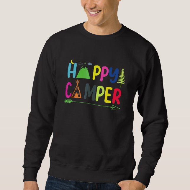 Sudadera Campamento de verano feliz de Arrow Camper (Anverso)