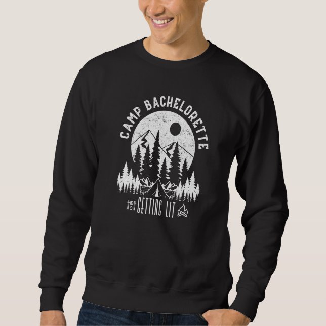 Sudadera Campamento Despedida de soltera que se casa Fiesta (Anverso)