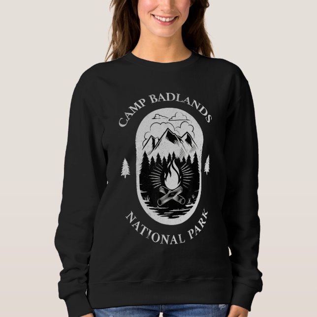 Sudadera Campamento en el Parque Nacional Badlands Camping  (Anverso)