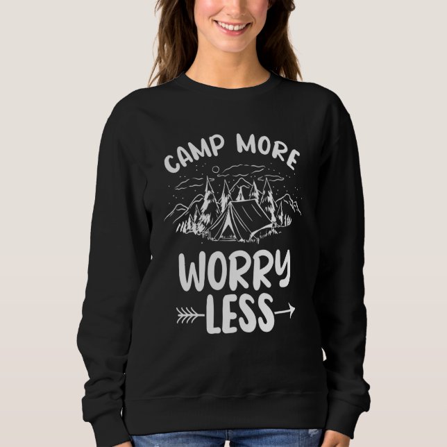 Sudadera Campamento más preocupación menos sobrevivencia de (Anverso)