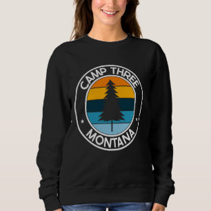 Sudadera Campamento Tres Montana MT EEUU Orgullo Retro Suns