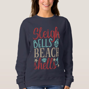 Sudadera Campanas de Trineo y Conchas de Playa Navidad