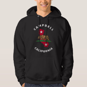 Sudadera Campbell California CA Bandera y Oso Insignia Recu
