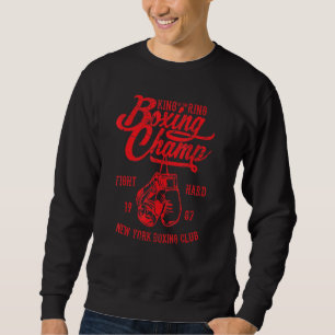 Sudadera Campeón De Boxeo Vintage Lucha Duramente El Día De