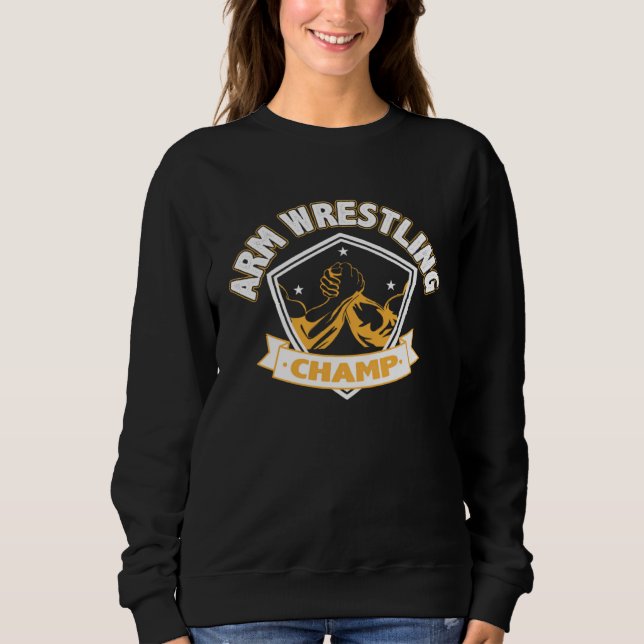 Sudadera Campeonato de lucha de brazos Competencia deportiv (Anverso)