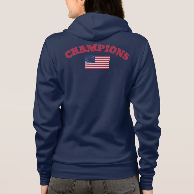 Sudadera CAMPEONES oficiales Bandera de los Estados Unidos  (Reverso)