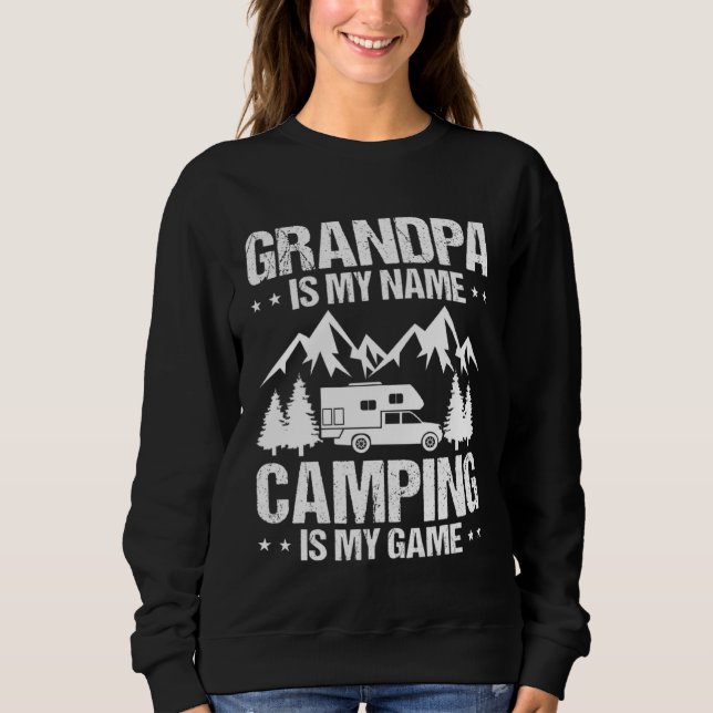 Sudadera Camper  Camping Trailer Is My Game (Anverso)