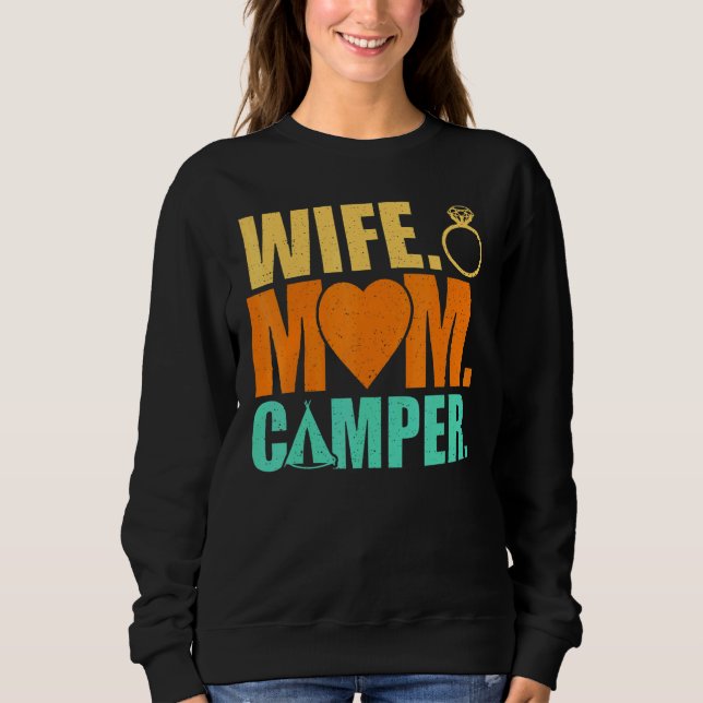Sudadera Camper de mamá, esposa que camina en familia (Anverso)
