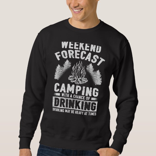 Sudadera Camper Fun Weekend Forecast Camping Con Posibilida (Anverso)