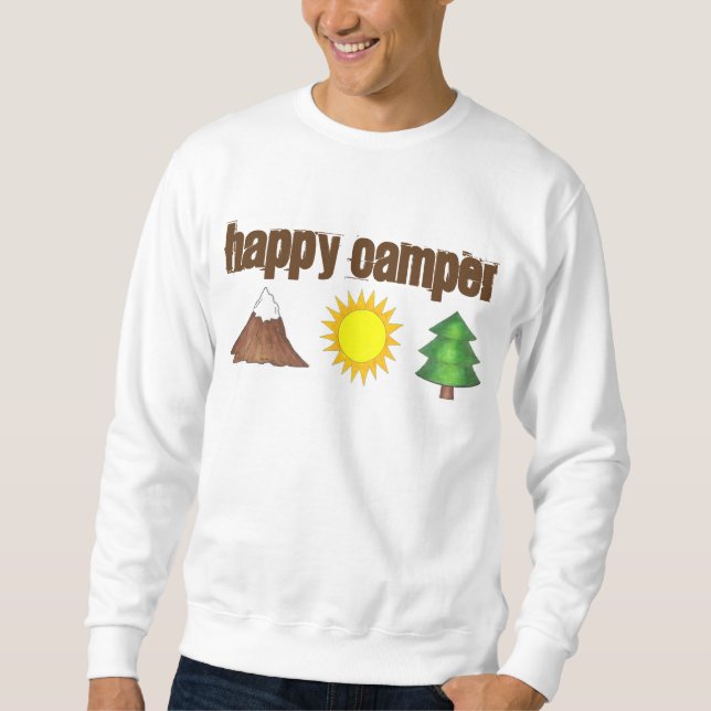 Sudadera Camper Happy Mountain Tree Sun Camping Sweatshirt (Anverso)