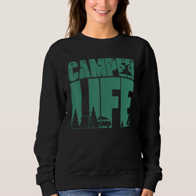 Sudadera Camper Life Hiking Camping Travel National Park Tr (Anverso)