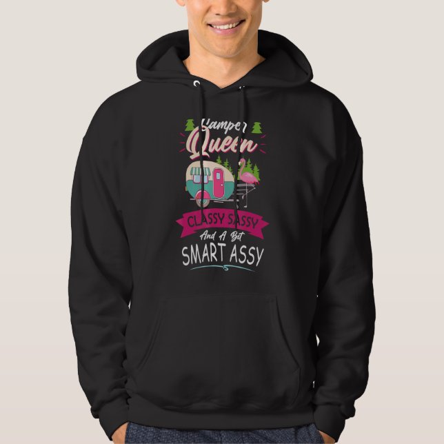 Sudadera Camper Queen Flamingo Classy Sassy And A Bit Smart (Anverso)