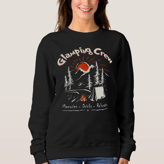 Sudadera Camper Vacation Glamping Crew Memories Fire Friend (Anverso)