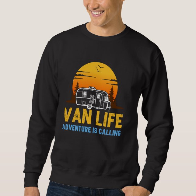 Sudadera Camper Van Life Campfire Camping Adventure Mo (Anverso)