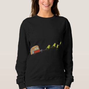 Sudadera Camper Van Navidad Frog Sleigh Cute Animal X-mas