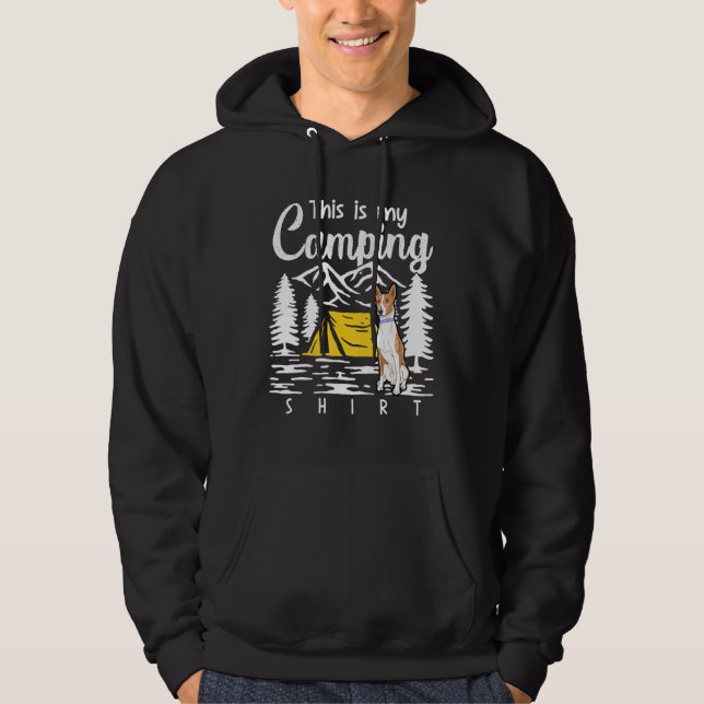 Sudadera Campfire Basenji Este Es Mi Camping (Anverso)