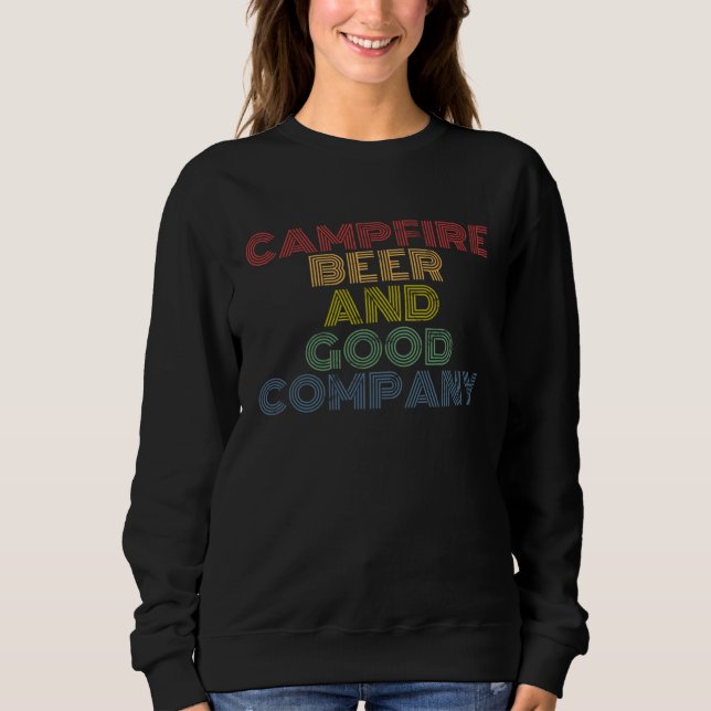 Sudadera Campfire Beer And Good Company hiking camping  jok (Anverso)
