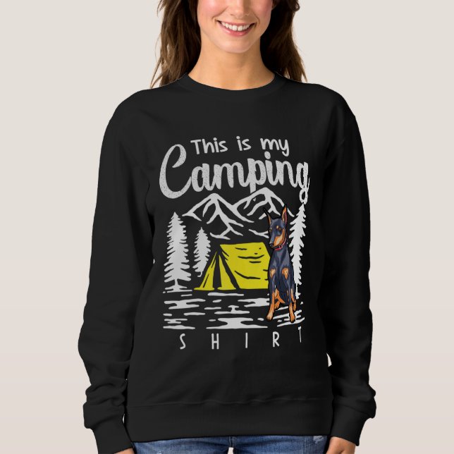 Sudadera Campfire Doberman Pinscher Este Es Mi Camping (Anverso)