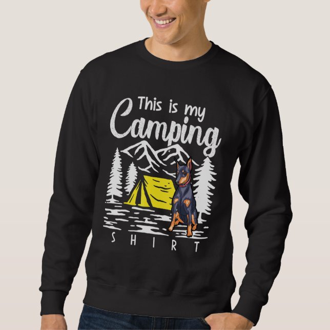 Sudadera Campfire Doberman Pinscher Este Es Mi Camping (Anverso)